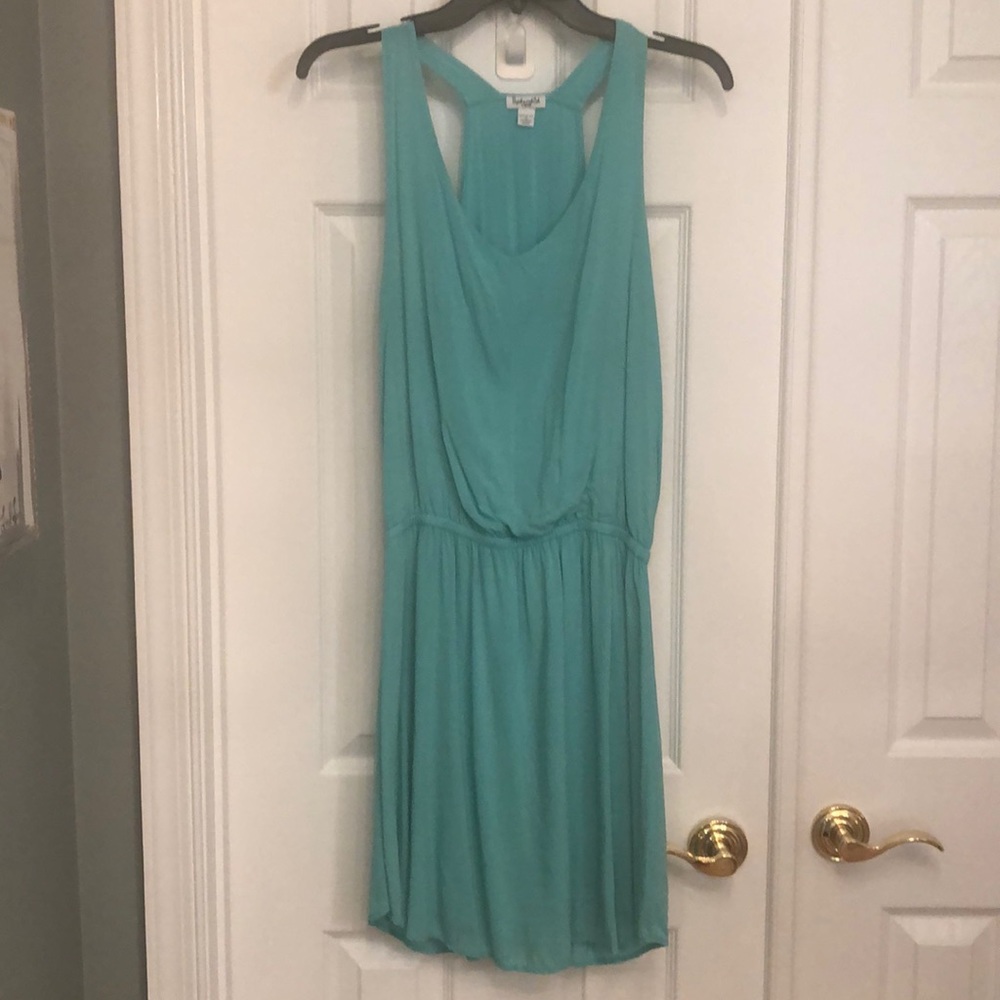 Splendid Racerback Mini Dress. Aqua Blue.